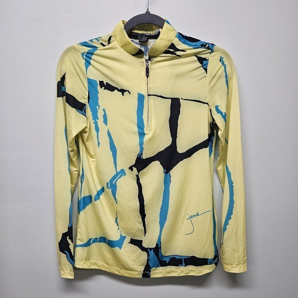 Jamie Sadock Sunsense Maze 1/4zip Longsleeve Sun Shirt Golf Tennis Pickleball XS